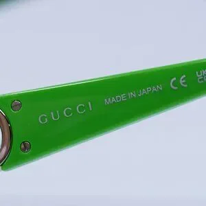 ?️ New Gucci GG1661S 005 Sunglasses - Green Frame, Green Lenses New Gucci GG1661S 005 Solid Vivid Green/Green Silver Mirror  main image 3